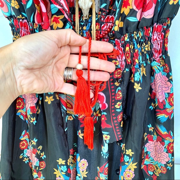 BOHO duster dress/top with peacocks - Picture 5 of 12